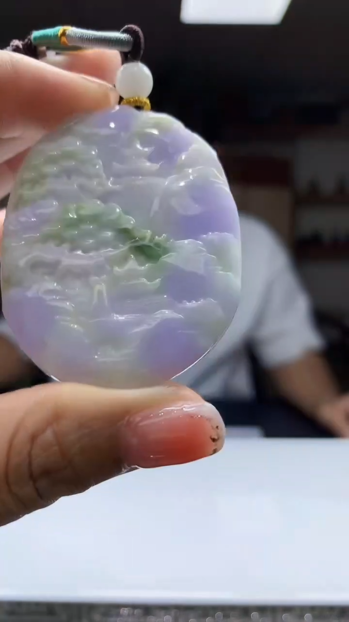 定制翡翠未镶嵌1087jj-毛货挂件36