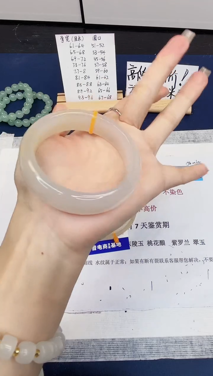 【闪购商品】石英质玉手镯未镶嵌43-财气镯-圈口57