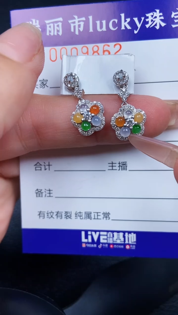 翡翠银S925镶嵌颈饰9862