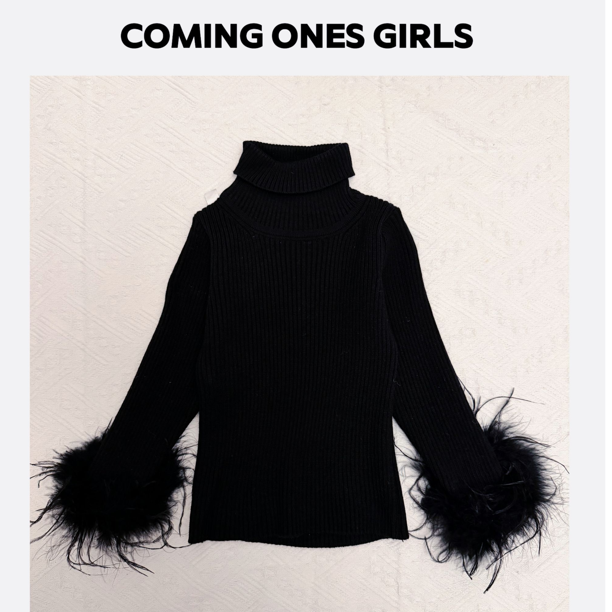 逸朵美芽COMING ONES 女童年服可拆卸毛毛打底衫D2-46394