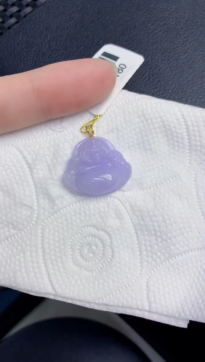 颈饰18K金镶嵌翡翠天然翡翠缅甸A货