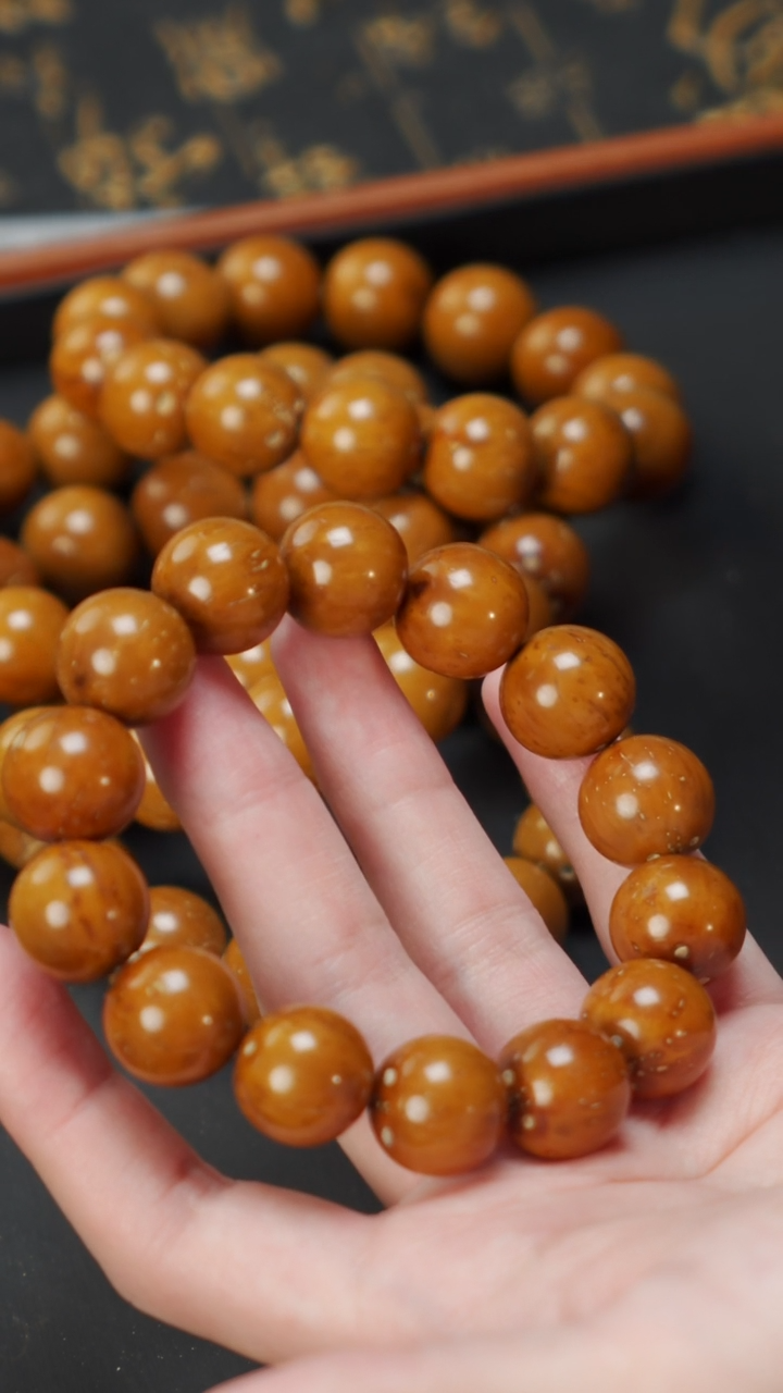 紫金鼠手串纯色光珠16+