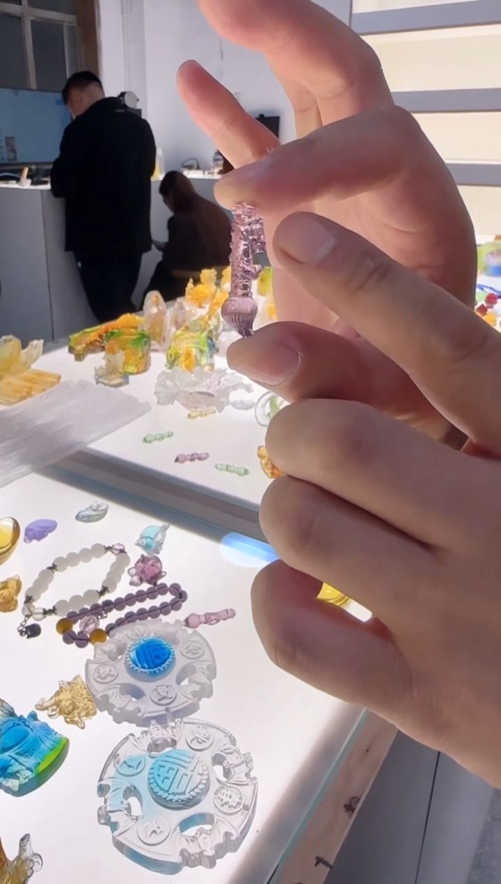 手工艺品琉璃小文昌笔