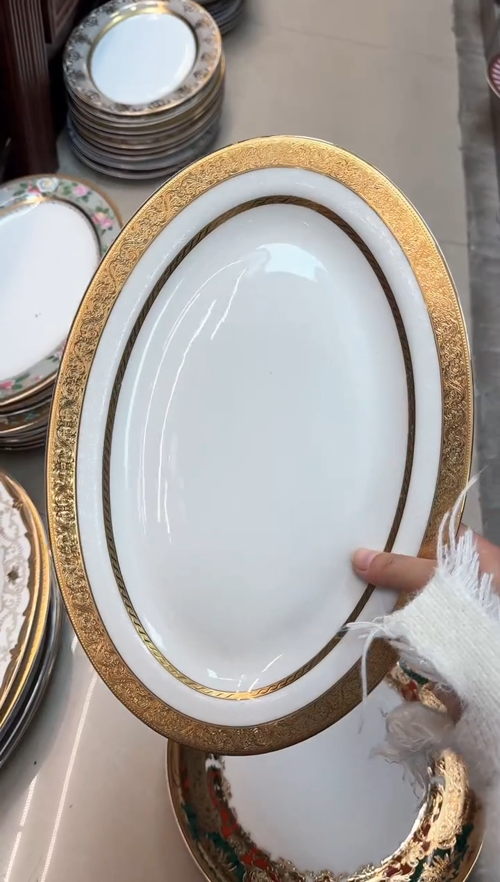 【闪购商品】瓷片12寸鱼盘1个微瑕 春节活动福利价