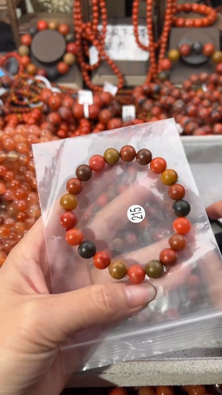 南红玛瑙未镶嵌手串9+