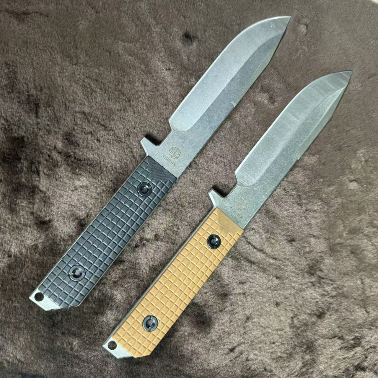 水滴头【挺近者】ATS-34钢一体龙骨高品质户外露营水果刀适合收藏