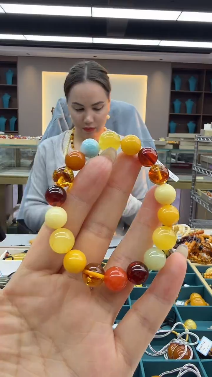 手链琥珀未镶嵌112秒拍号 假一罚三 10mm