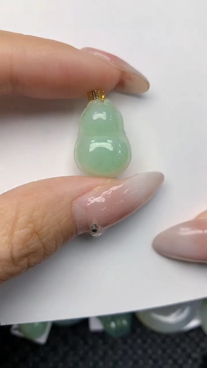 【闪购商品】翡翠颈饰18K金镶嵌天然翡翠A货