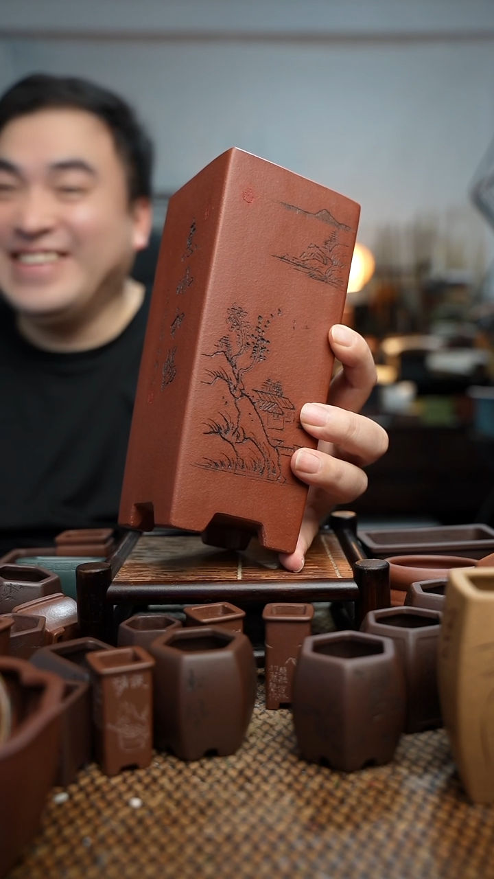 紫砂花盆長木軒精品紫砂