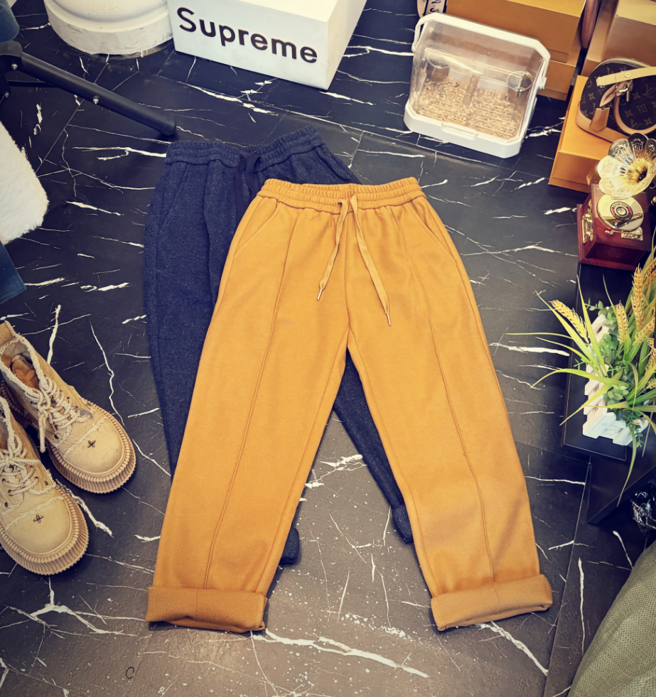 D25 113005 高街潮牌垂感阔腿直筒宽松休闲拖地裤