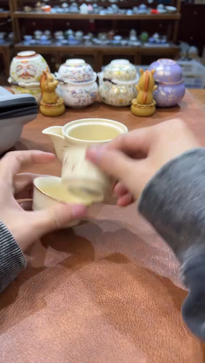 真的很便宜会开片的旅行茶具