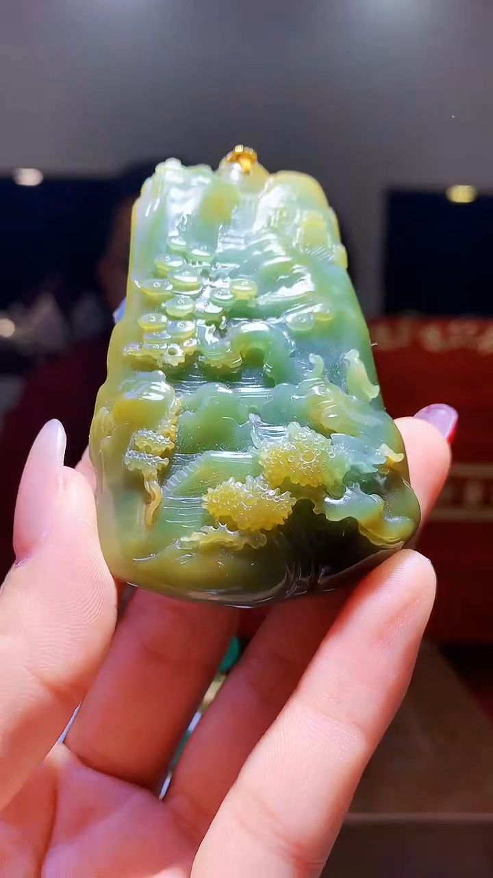 【闪购商品】定制翡翠未镶嵌1002hm-毛货挂件32