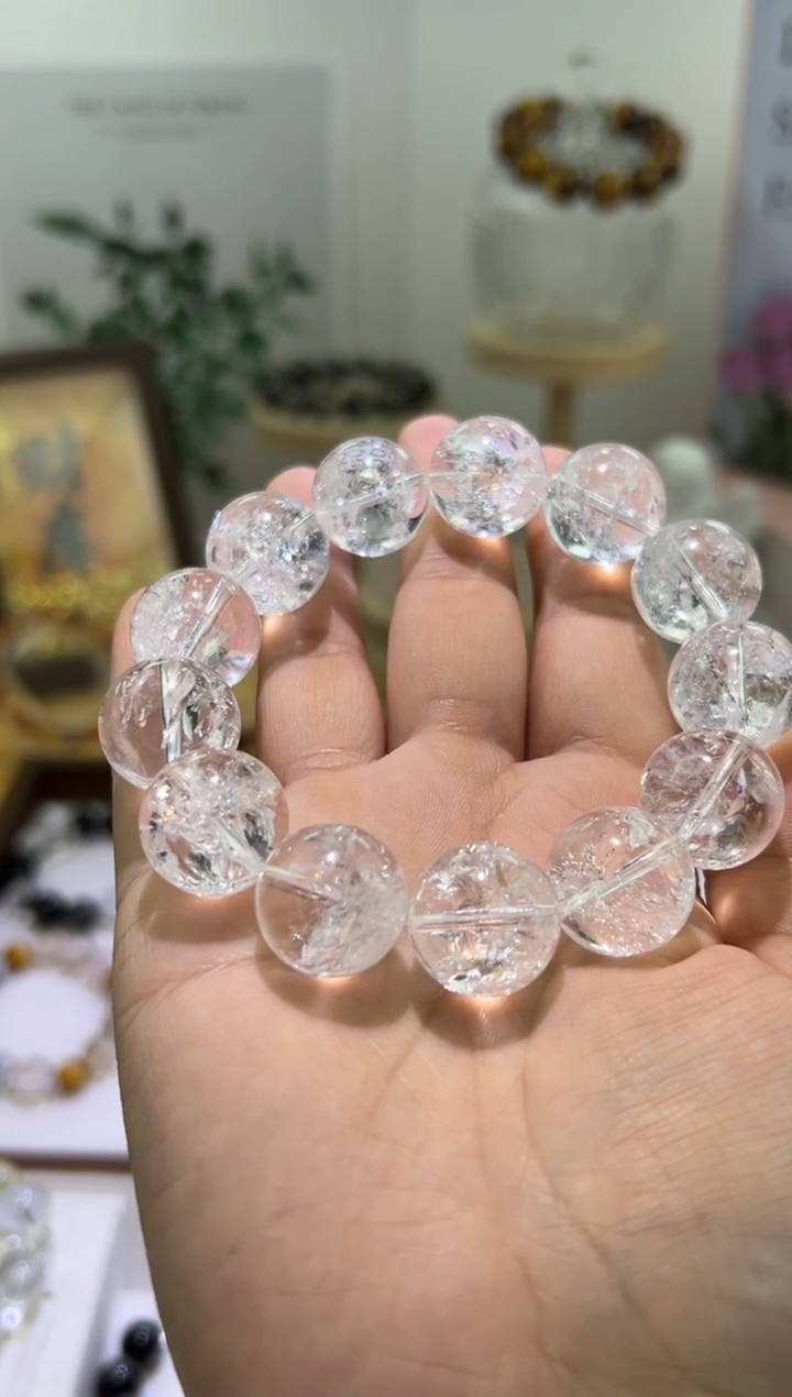 未镶嵌手串水晶石光晶工白阿塞17mm