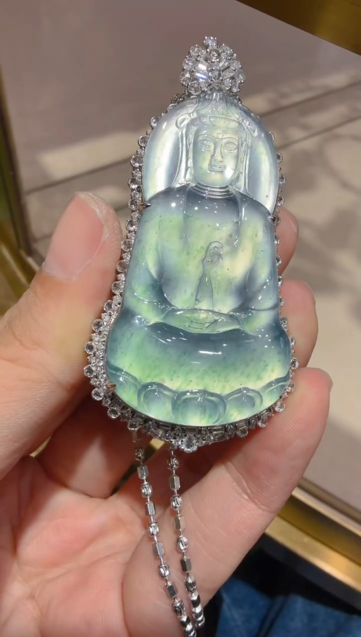 吊坠(不含链)18K金镶嵌翡翠多样性团购发一件