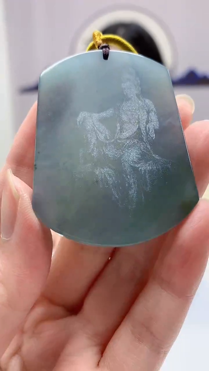 【闪购商品】定制翡翠未镶嵌0405zm-毛货挂件人物68