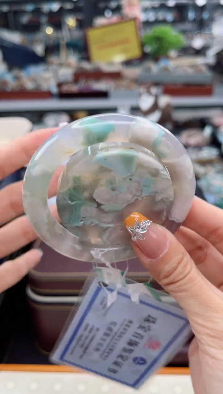 【闪购商品】石英质玉手镯未镶嵌53圈口（赠品镯心）S9402