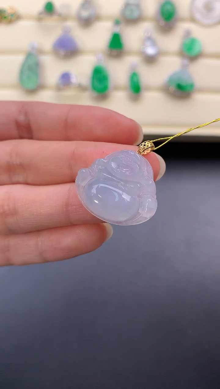 【闪购商品】翡翠颈饰18K金镶嵌D697