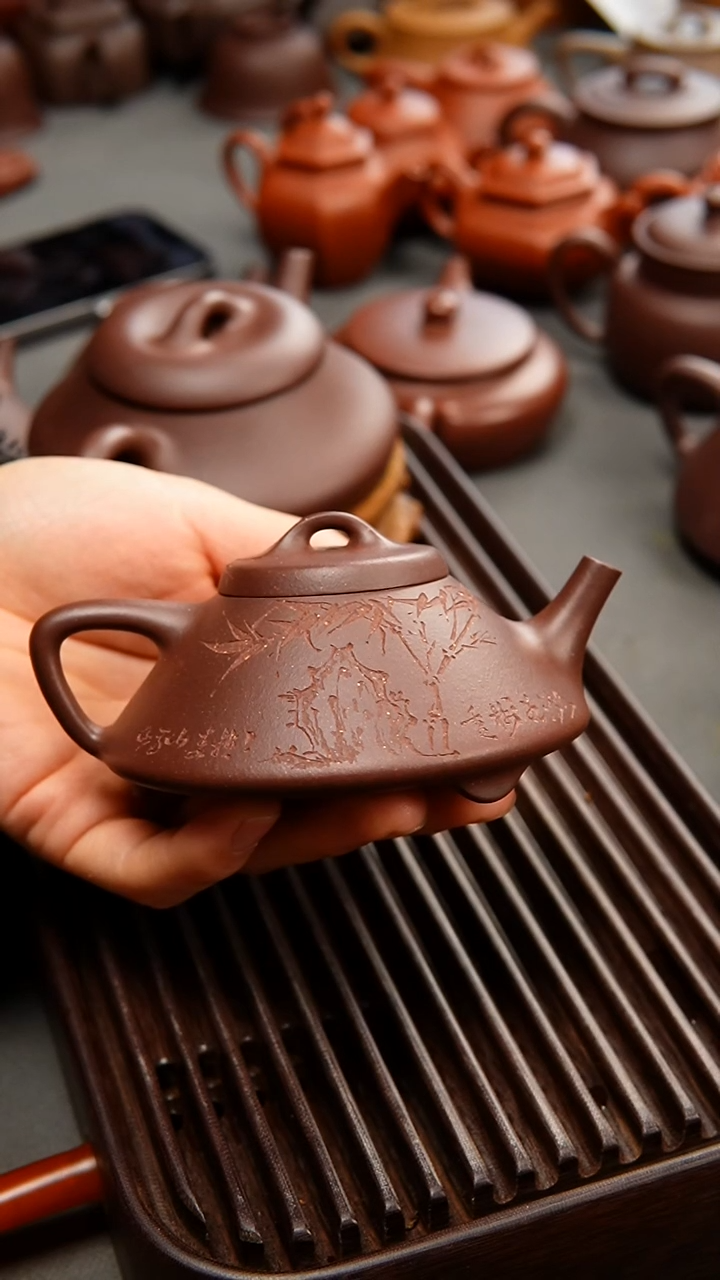 【闪购商品】紫砂茶壶合瓢黄龙山中层紫泥165cc