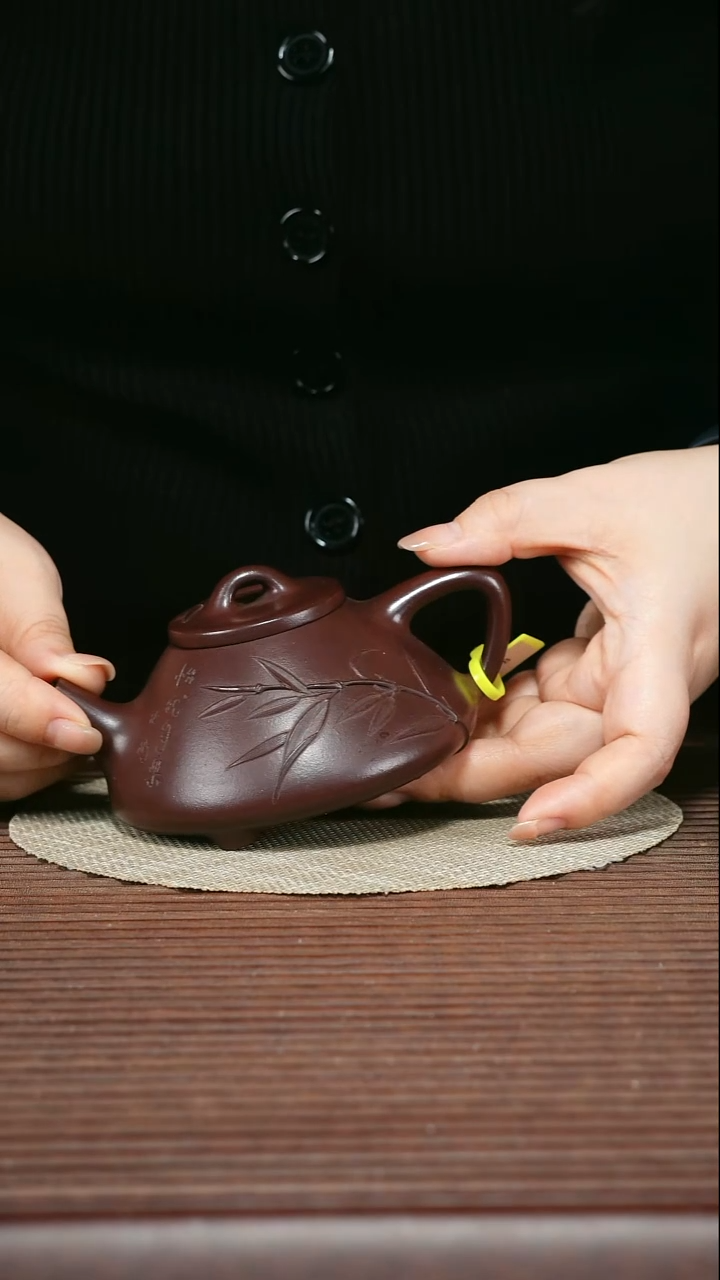 茶壶紫砂T360 老紫泥 子冶石瓢 170cc