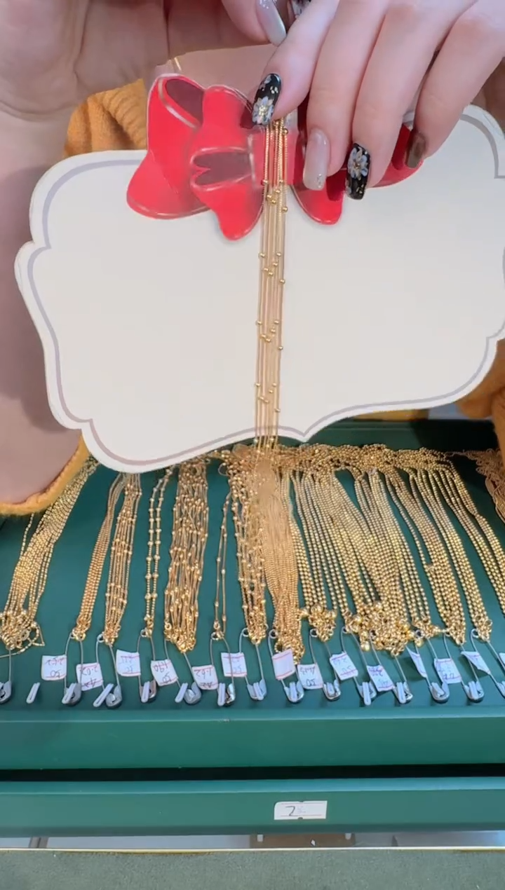 45cm固定不可调节盒仔隔珠链1.33g（多样性发货）