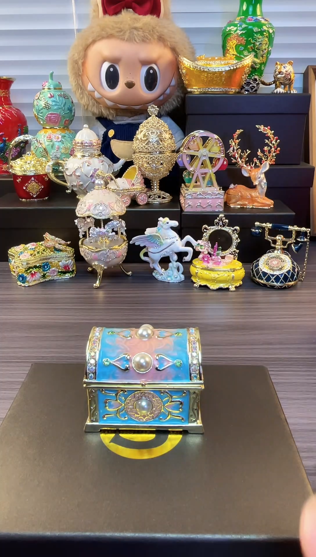 七宝烧珐琅彩 首饰盒 小摆件 送人送礼个人收藏     百宝箱