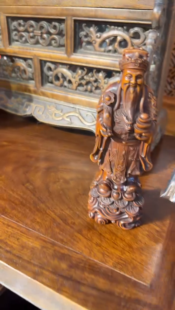 【闪购商品】木木艺黄杨木财神摆件428.8888