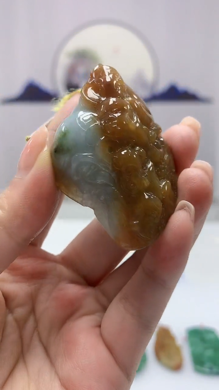 【闪购商品】定制翡翠未镶嵌4852ms-毛货244山水