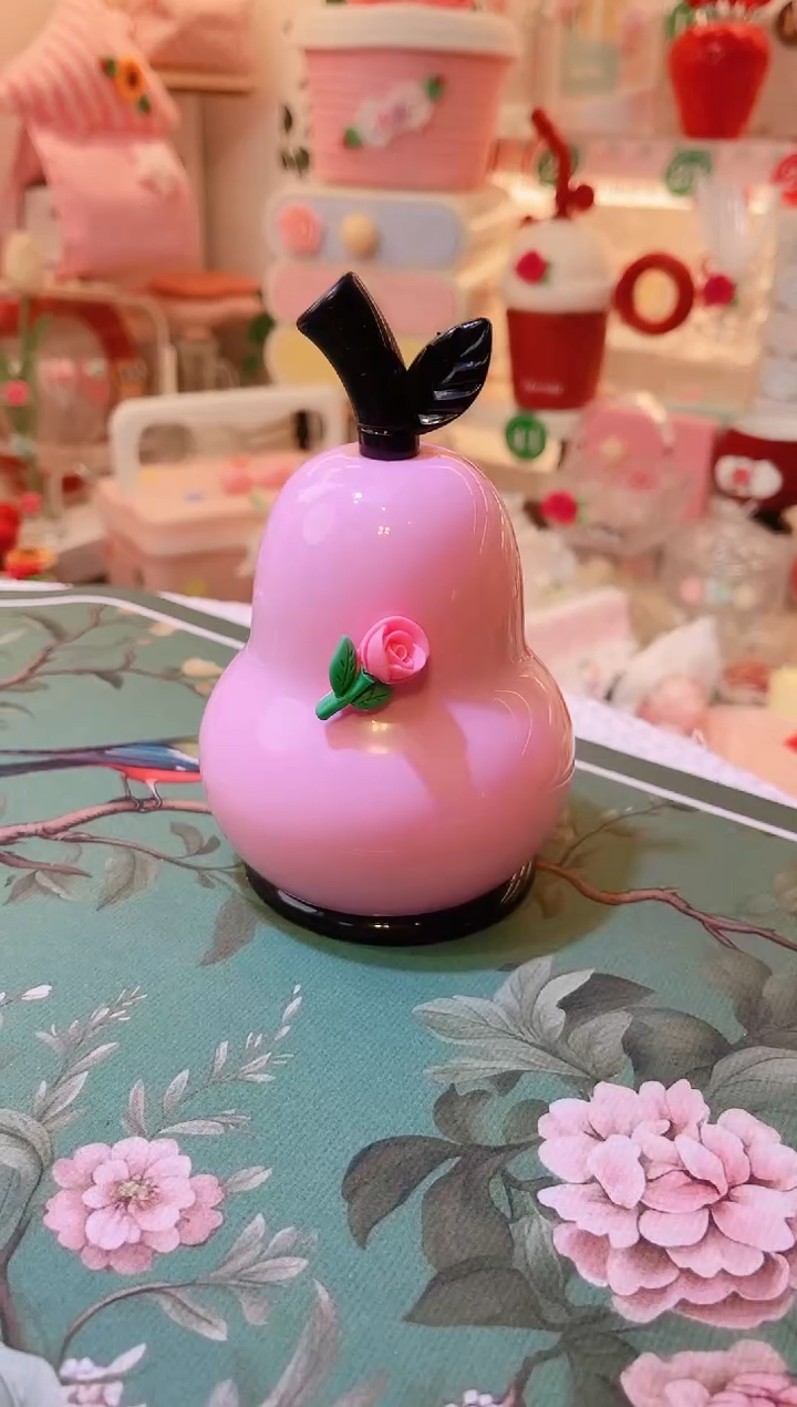 粉色鸭梨牙签罐——手工制作品质好！