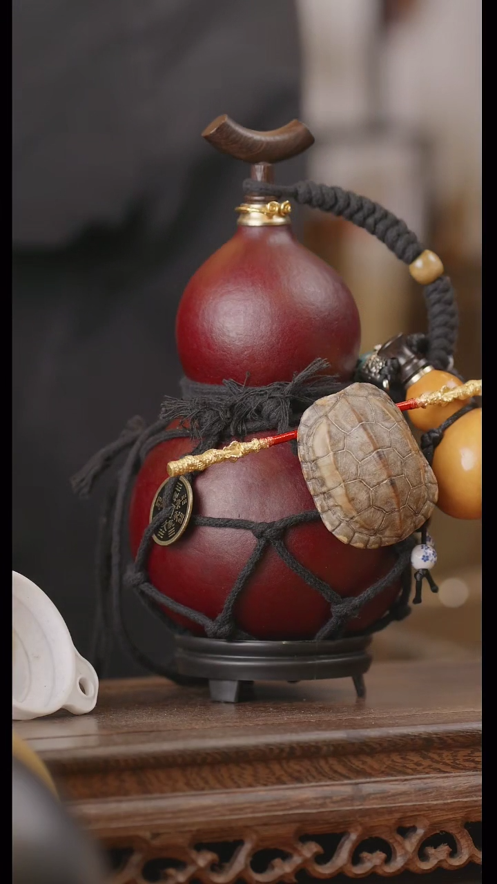 【闪购商品】141号精品天然大漆工艺防渗内胆酒葫芦~