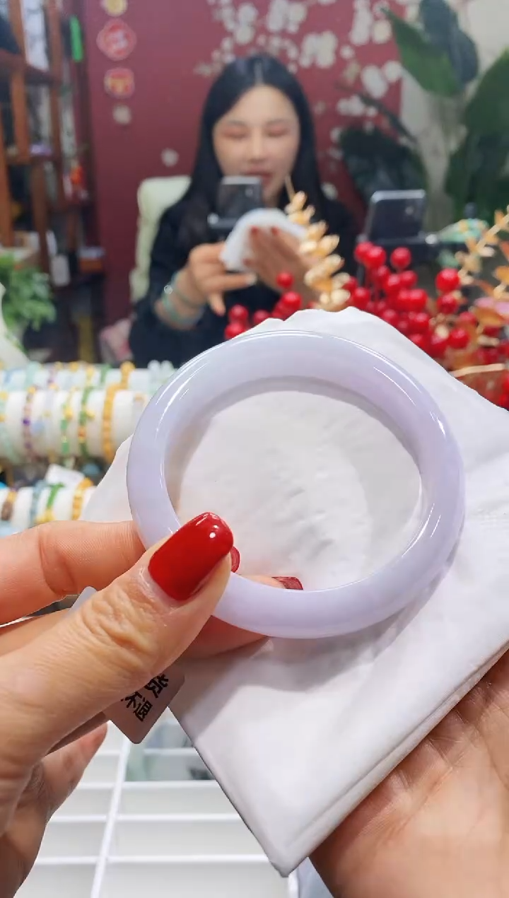 【闪购商品】翡翠手镯未镶嵌107粉紫58.1/11.8*8.0