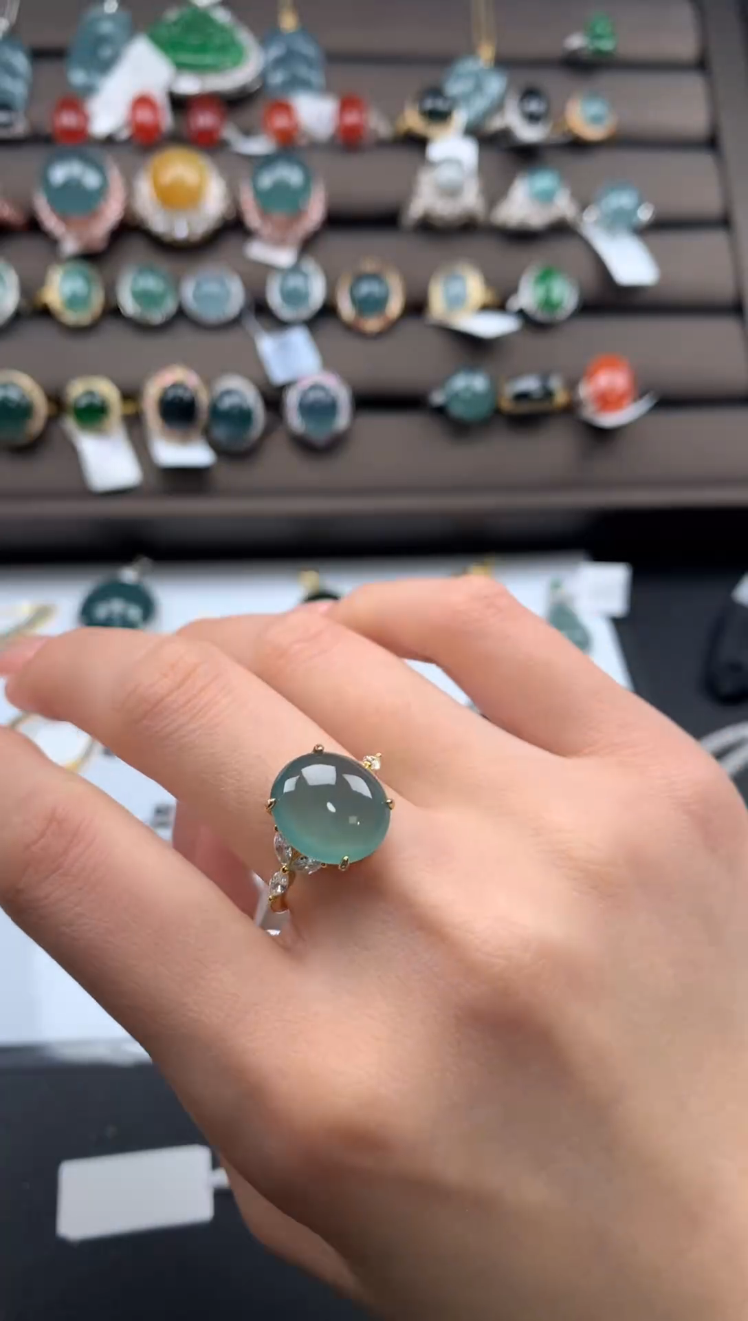 【闪购商品】翡翠戒指银S925镶嵌312321321