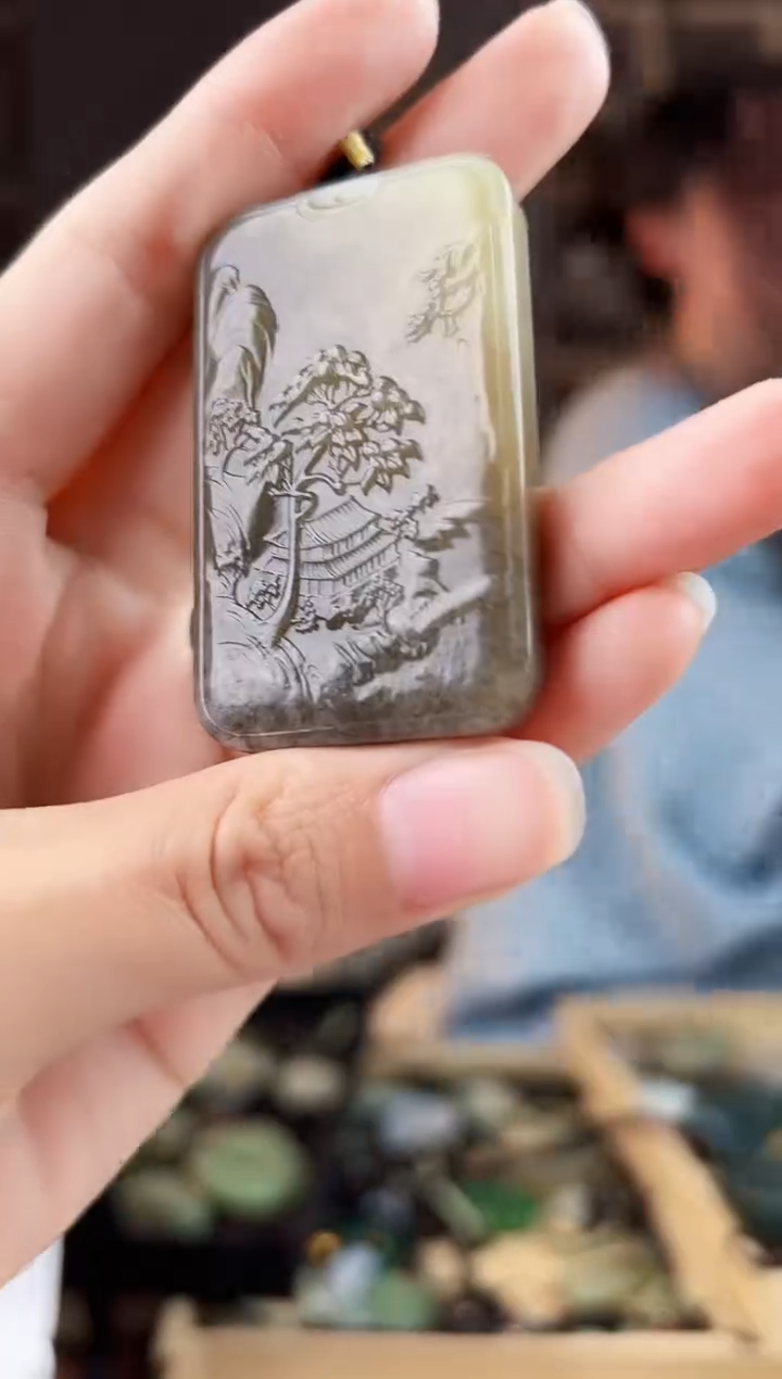 颈饰未镶嵌和田玉拍一发一，多样性发货