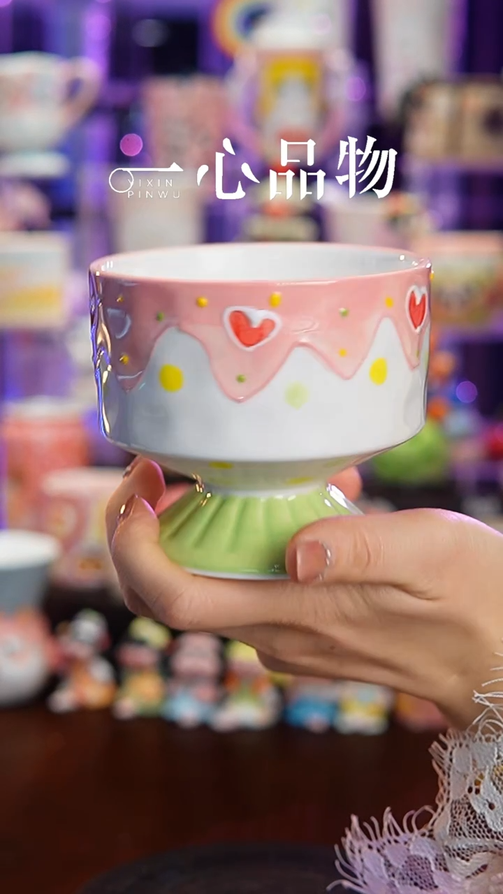 杯子瓷A521景德镇手工手绘杯子摆件