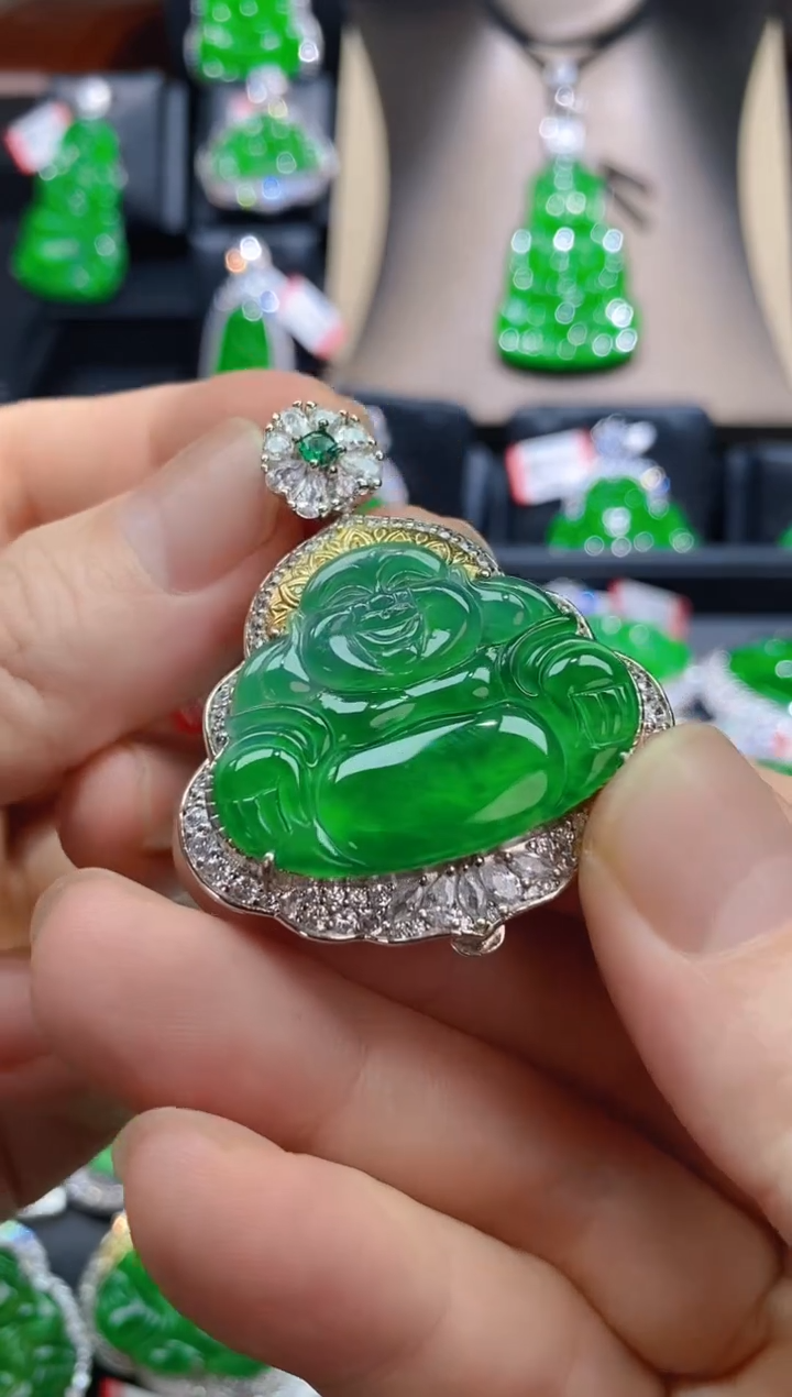 【闪购商品】翡翠颈饰未镶嵌天然A货翡翠z24