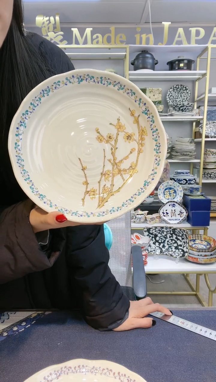 【闪购商品】碗九谷烧22厘米深盘一只no21