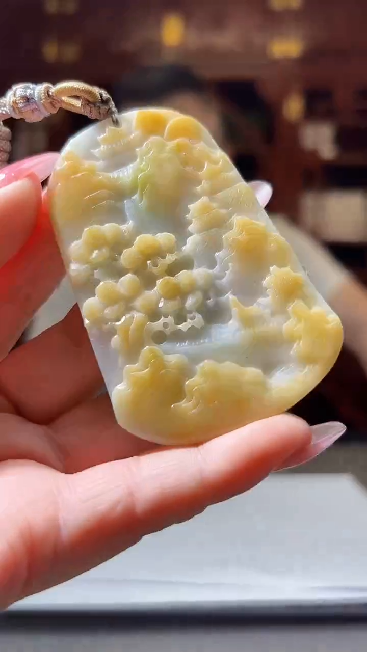 【闪购商品】翡翠颈饰未镶嵌0218/Y/山水
