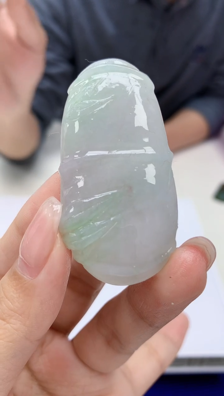 【闪购商品】定制翡翠未镶嵌3916kk-毛货挂件47