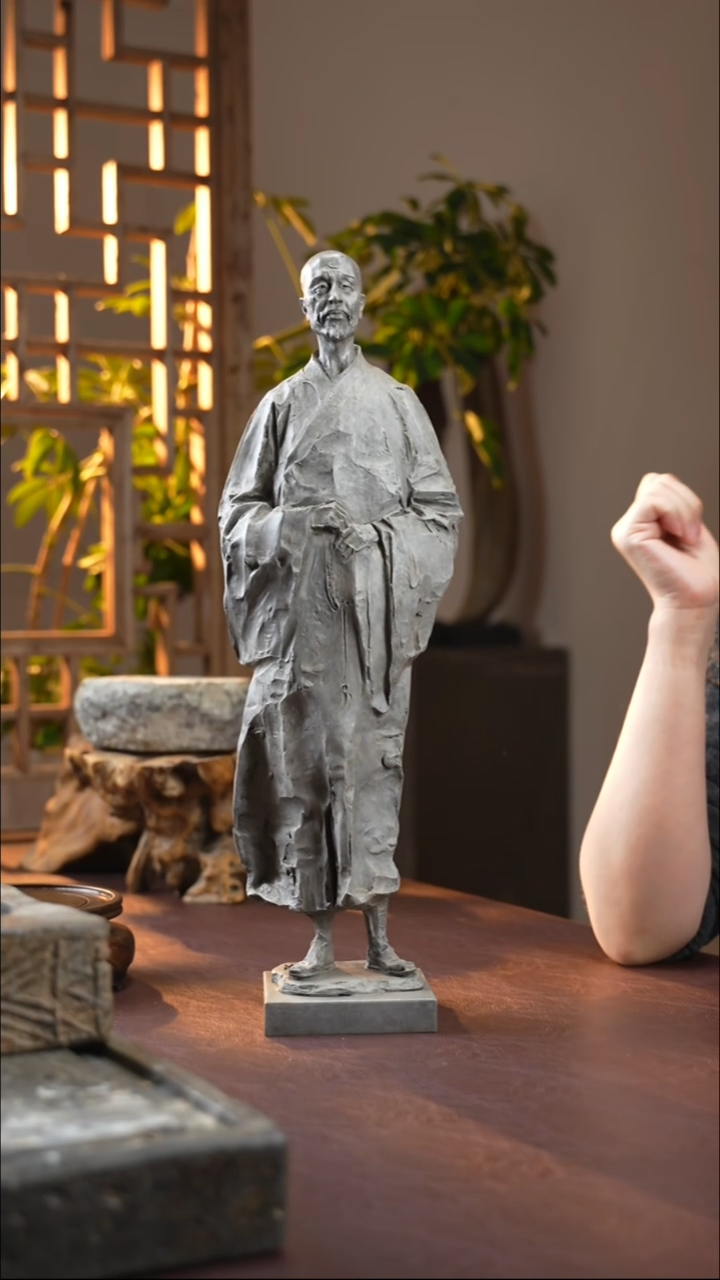 铜原创雕塑摆件《弘一》