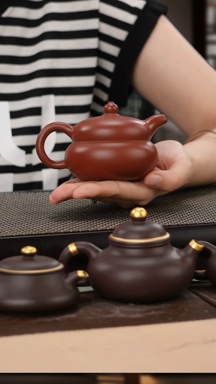 茶壶紫砂朱泥超精工福禄160cc