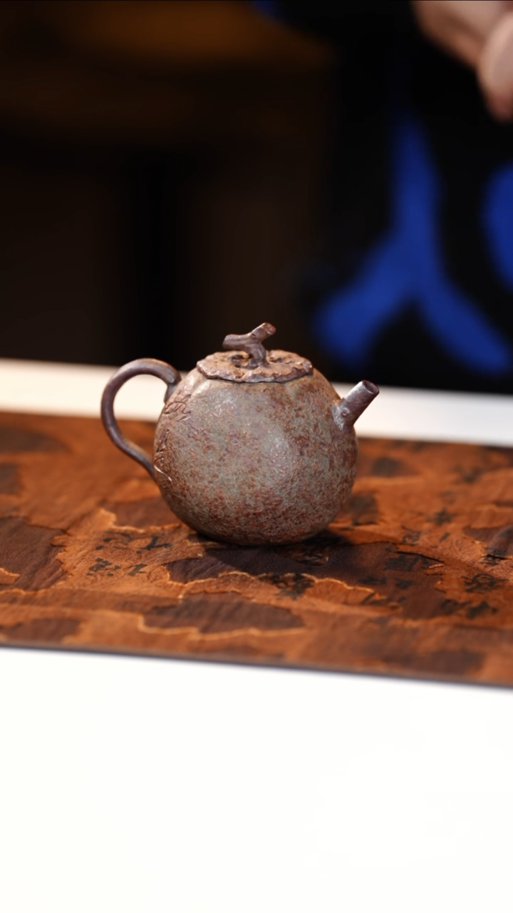 【闪购商品】【有茶器】鹤鸣花器柿子014小壶