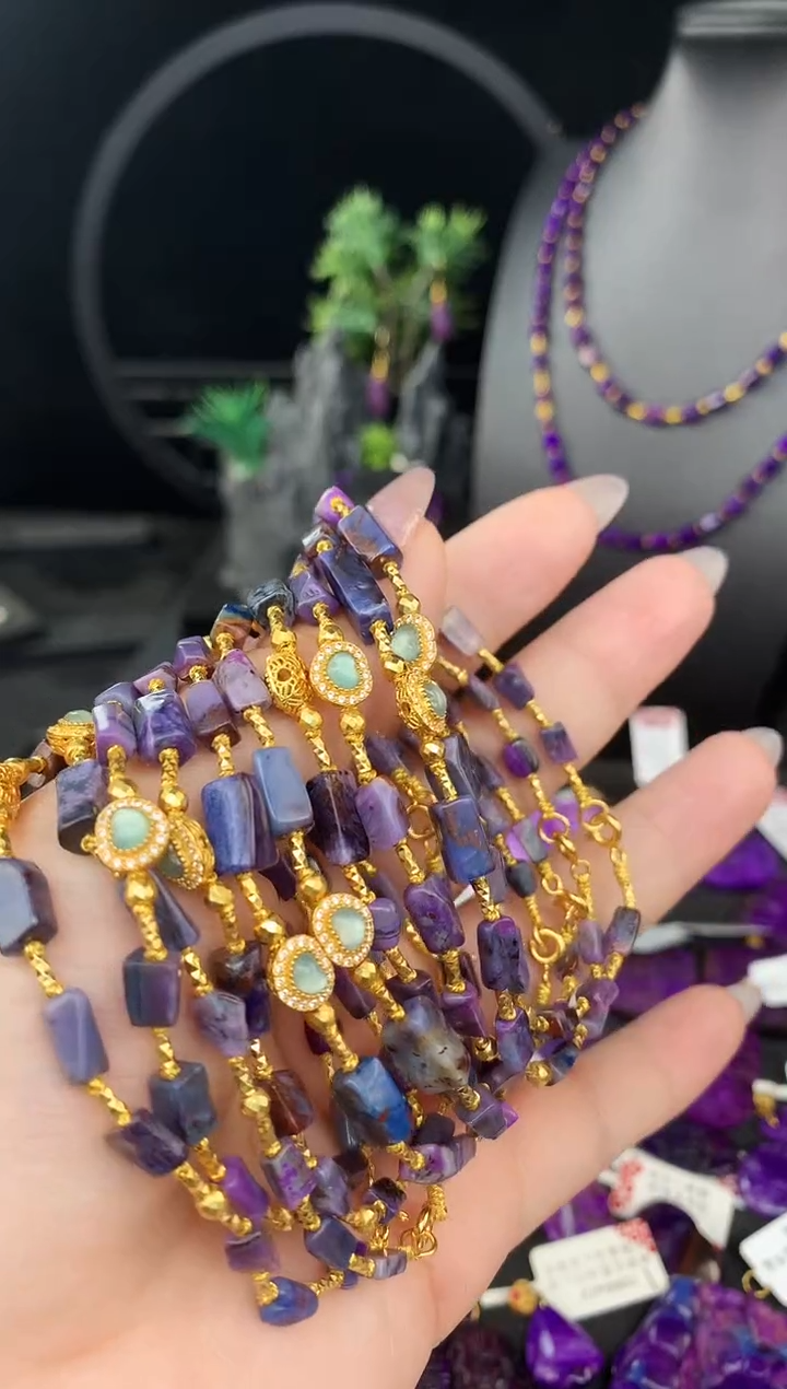 【闪购商品】苏纪石（舒俱来）手链银S925镶嵌多样性发一