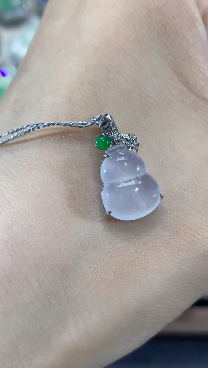 吊坠(不含链)18K金镶嵌翡翠C2翡翠
