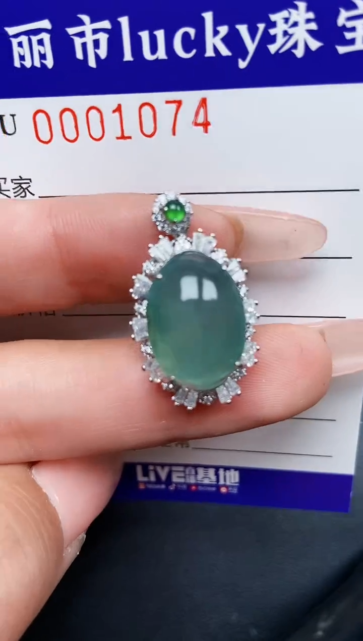 【闪购商品】翡翠颈饰银S925镶嵌1074