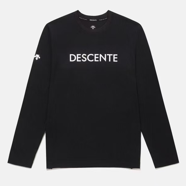 DESCENTE/迪桑特户外圆领长袖休闲T恤SQ323UTL91摩擦性起球
