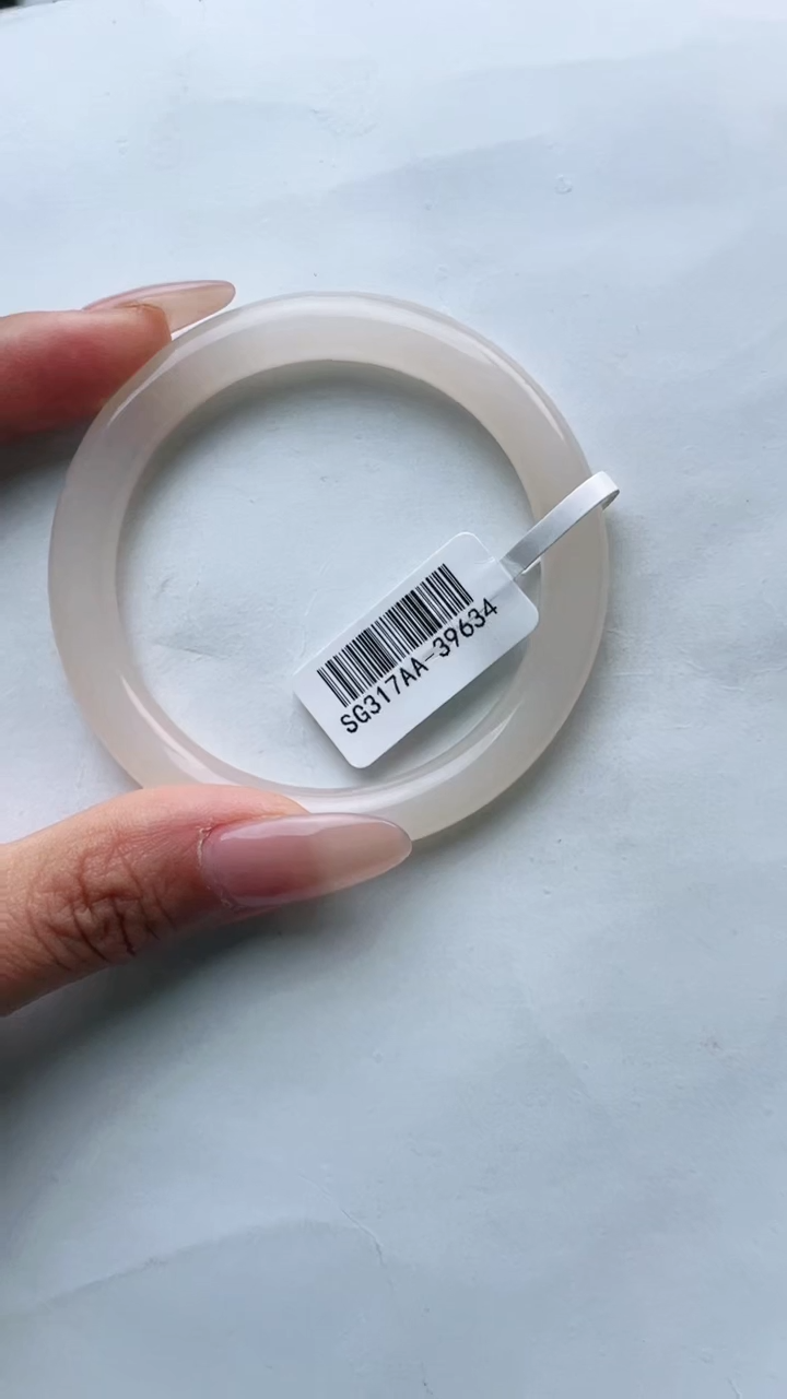 和田玉手镯未镶嵌54+