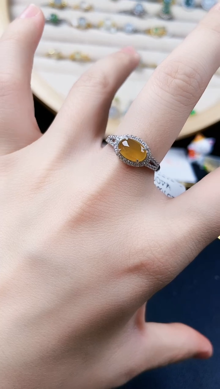 【闪购商品】翡翠银S925镶嵌戒指645646