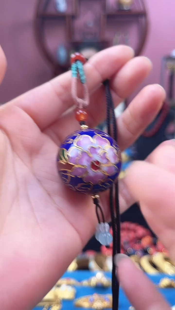 非遗 景泰蓝3.0大珠 宝蓝