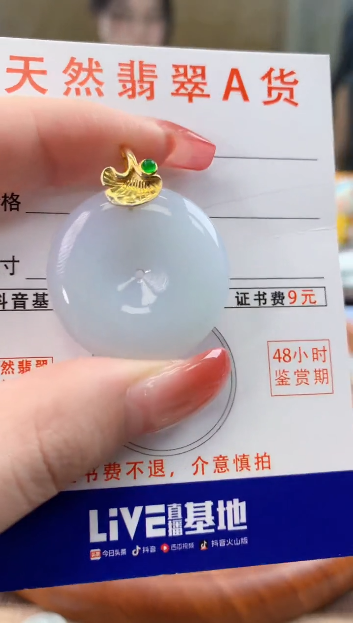 颈饰未镶嵌翡翠天然A货翡翠挂件