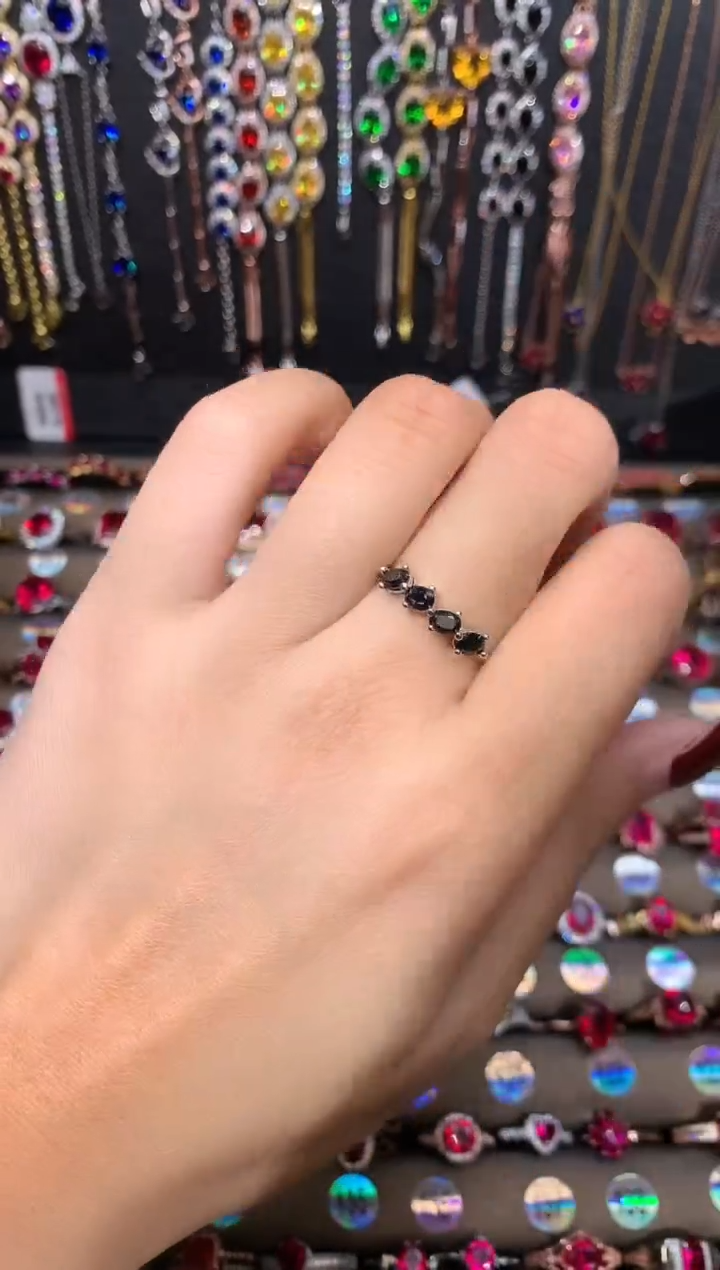 【闪购商品】蓝宝石戒指银S925镶嵌颜色山蓝