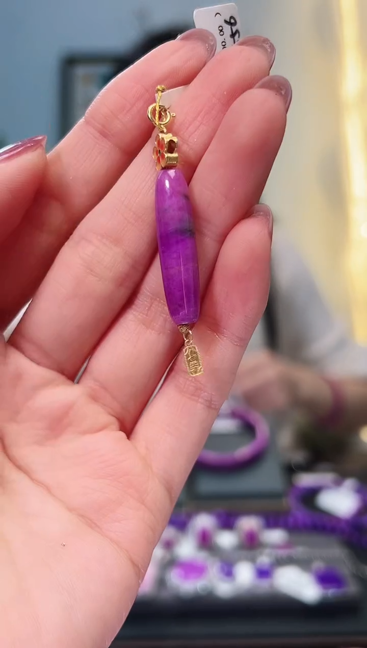 【闪购商品】苏纪石（舒俱来）吊坠(不含链)18K金镶嵌1